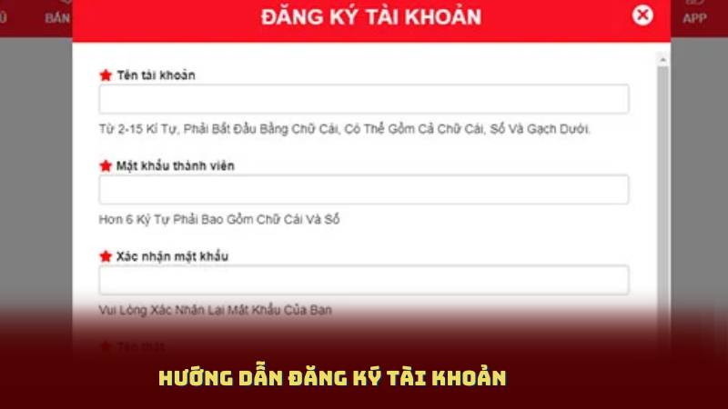 Hướng dẫn đăng ký tài khoản